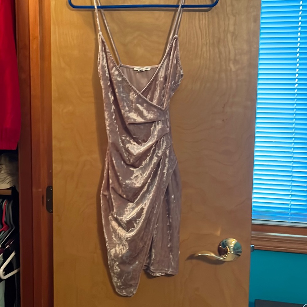 Velvet pink dress